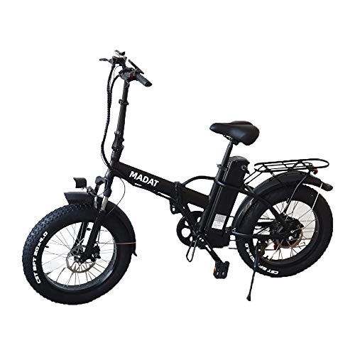 Madat-1 20 Zoll E-Bike E-fatbike mit 500w Bafang Motor 12,8 Ah Akku Hydraulisch bremsen Schimano Gang Flatbar E fahhrad Schnee Ebike Off Road Bike 3 Mode Drive ohne Pedal,mit Pedal,und zusammen